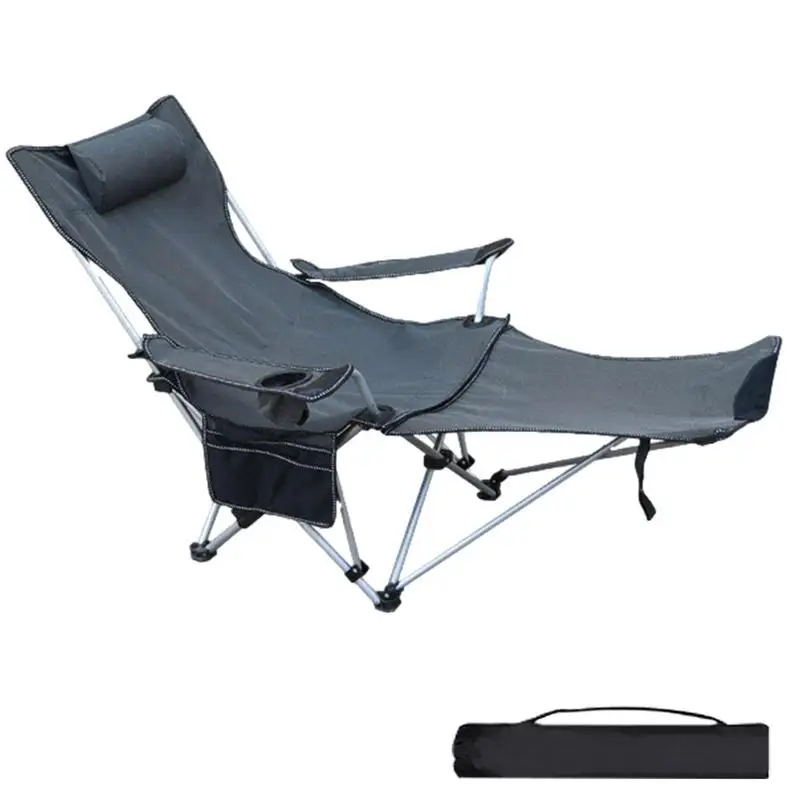 Раскладной походный стул, Складной Походный стул с подставкой для ног, ткань Оксфорд, Удобное кресло для отдыха с подлокотником Для пляжа