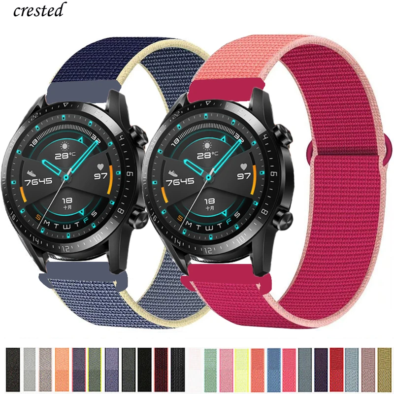 ремешок 20 мм/22 мм для Huawei watch GT-2-2e-3-pro, нейлоновый браслет Samsung Galaxy Watch 5/4 6 classic/46 мм/42 мм/active 2/Gear S3