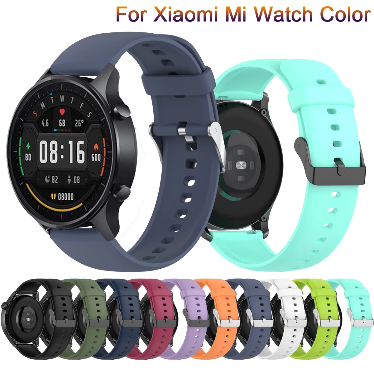 Ремешок для Xiaomi MI Watch Color sport edition, Быстросъемный силиконовый ремешок, сменный браслет, ремешки для часов, браслет Correa