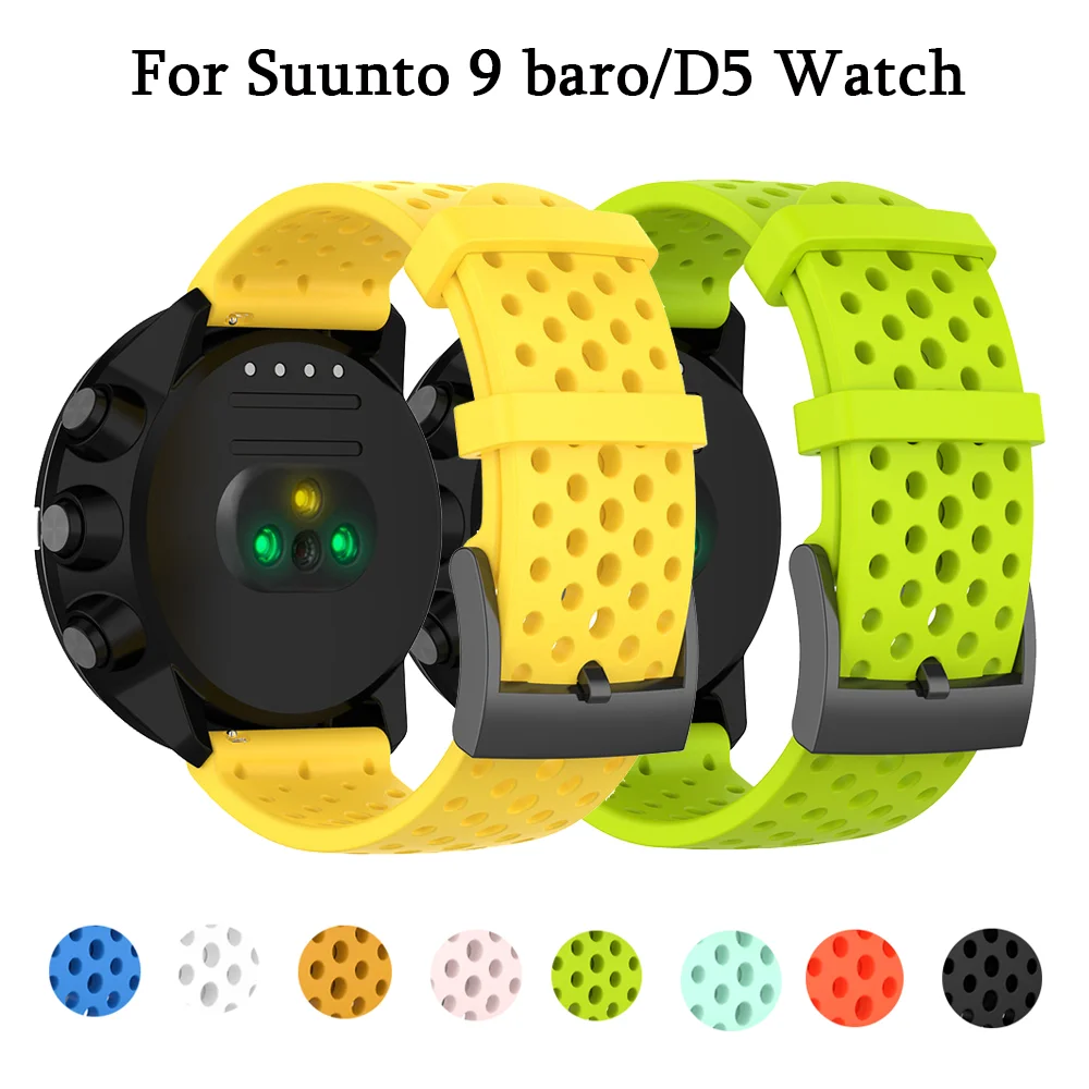 Силиконовый Ремешок для часов Ремешок для suunto spartan sport наручные часы hr для Suunto 9/9 baro/suunto7/D5 Часы 24 мм Сменный Ремешок Браслет