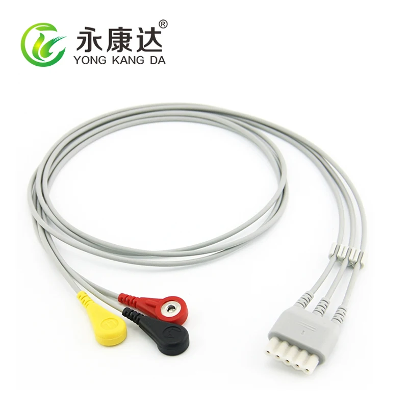 Совместимый кабель Holter Snap IEC с 3 Выводами