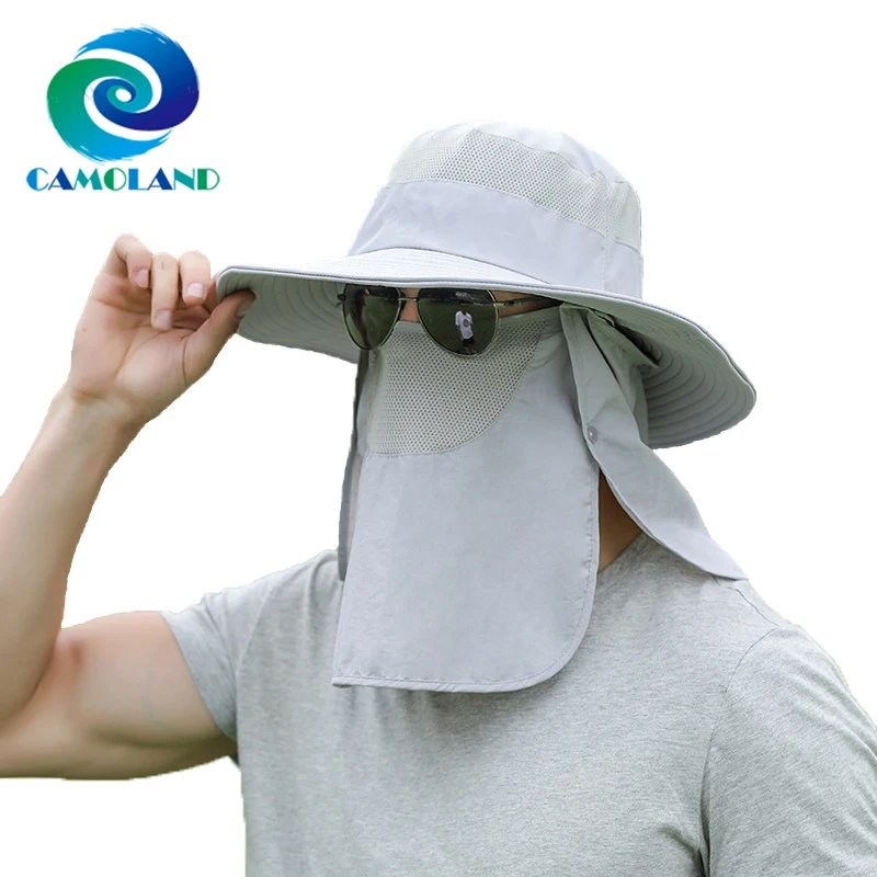 Солнцезащитные шляпы CAMOLAND для мужчин, кепка для рыбалки на открытом воздухе, Пляжные кепки с широкими полями, защищающие от ультрафиолета, Женская панама, Летняя походная шляпа для кемпинга