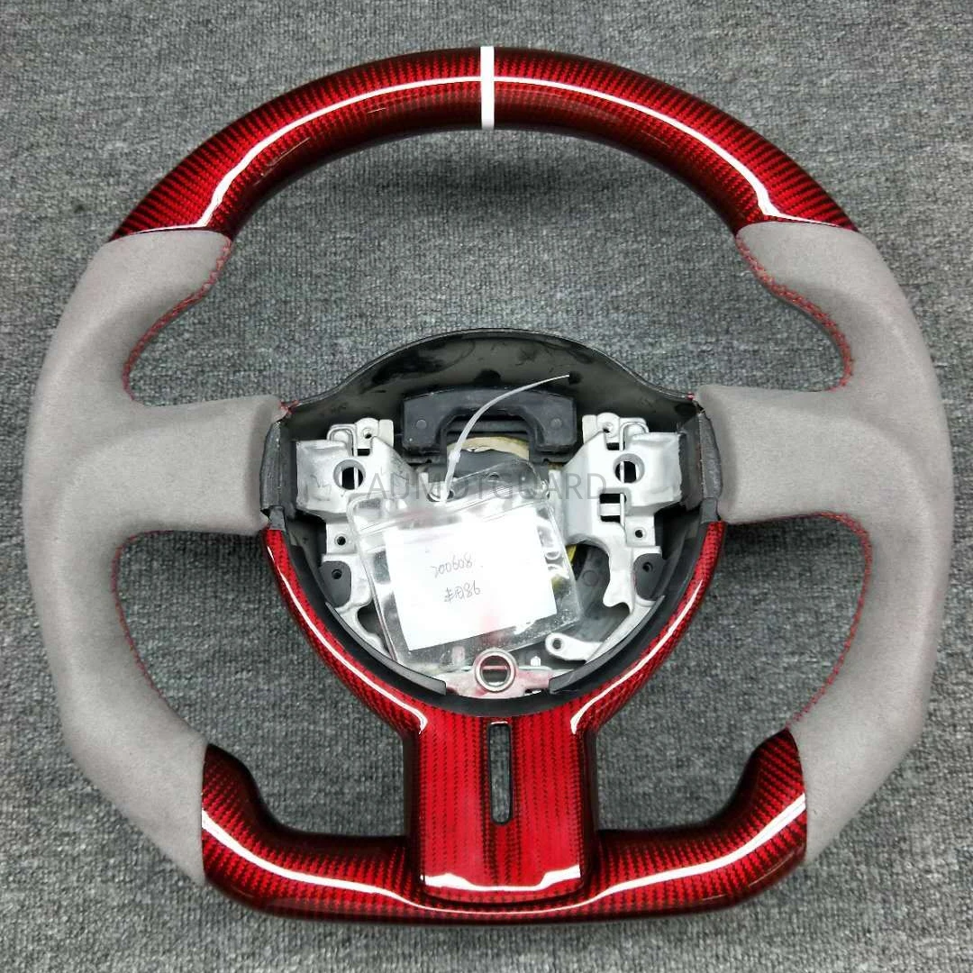 Спортивное Рулевое колесо из Гоночного Куатомированного Натурального Углеродного волокна из Кожи Алькантара, совместимое с SUBARU BRZ Toyota 86