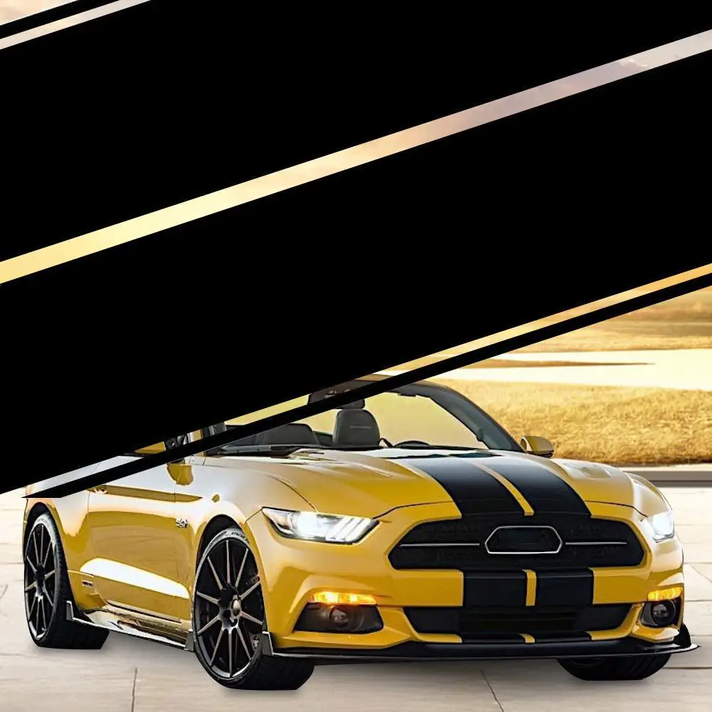 Универсальный гоночный стиль, двойные полосы для ралли, Графические виниловые наклейки на автомобиль в стиле Mustang GT, наклейка на весь кузов