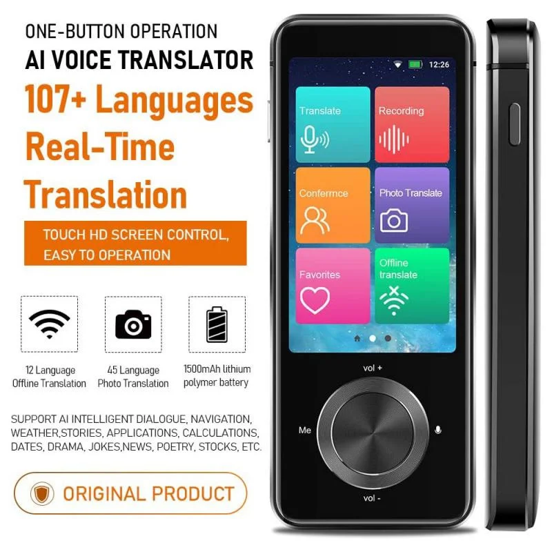 Устройство для перевода языков M9 на 107 национальных языков Интеллектуальный переводчик, Устройство для записи голоса и перевода текста в режиме реального времени