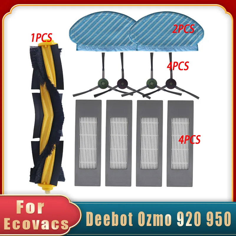 Фильтр Боковая щетка Набор тряпок для швабры Ecovacs Deebot Ozmo 920 950 Запасные части для пылесоса Аксессуары для дома
