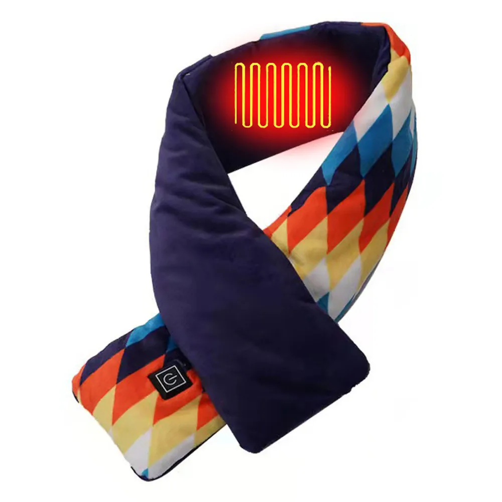 Шарф с электрическим подогревом USB, умный шарф с постоянной температурой, уличный мужской и женский шарф для шеи, защищающий от холода и теплый шарф с подогревом